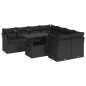 vidaXL 9-tlg. Garten-Sofagarnitur mit Kissen Schwarz Poly Rattan vidaXL 9-tlg. Garten-Sofagarnitur mit Kissen Schwarz Poly Rattan
