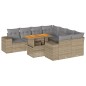 vidaXL 9-tlg. Garten-Sofagarnitur mit Kissen Beige Poly Rattan vidaXL 9-tlg. Garten-Sofagarnitur mit Kissen Beige Poly Rattan