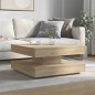 vidaXL Couchtisch 360-Grad Drehbar Sonoma-Eiche 70x70x34,5 cm vidaXL Couchtisch 360-Grad Drehbar Sonoma-Eiche 70x70x34,5 cm