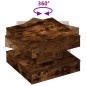 vidaXL Couchtisch 360-Grad Drehbar Räuchereiche 50x50x34,5 cm vidaXL Couchtisch 360-Grad Drehbar Räuchereiche 50x50x34,5 cm