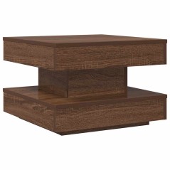 vidaXL Couchtisch 360-Grad Drehbar Eichen-Optik 50x50x34,5 cm