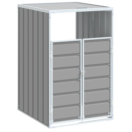 vidaXL Mülltonnenbox für 1 Tonne Grau 72x81x115 cm Stahl