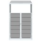 vidaXL Mülltonnenbox für 1 Tonne Grau 72x81x115 cm Stahl vidaXL Mülltonnenbox für 1 Tonne Grau 72x81x115 cm Stahl