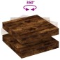 vidaXL Couchtisch 360-Grad Drehbar Räuchereiche 70x70x34,5 cm vidaXL Couchtisch 360-Grad Drehbar Räuchereiche 70x70x34,5 cm