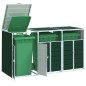 vidaXL Mülltonnenbox für 3 Tonnen Grün 216x81x115 cm Stahl vidaXL Mülltonnenbox für 3 Tonnen Grün 216x81x115 cm Stahl