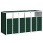 vidaXL Mülltonnenbox für 3 Tonnen Grün 216x81x115 cm Stahl vidaXL Mülltonnenbox für 3 Tonnen Grün 216x81x115 cm Stahl