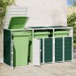 vidaXL Mülltonnenbox für 3 Tonnen Grün 216x81x115 cm Stahl vidaXL Mülltonnenbox für 3 Tonnen Grün 216x81x115 cm Stahl