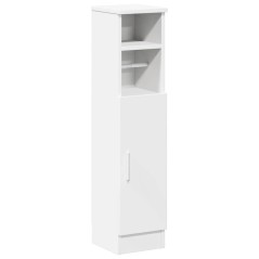 vidaXL Badezimmerschrank mit Rollenhalter Weiß 20,5x22x90 cm
