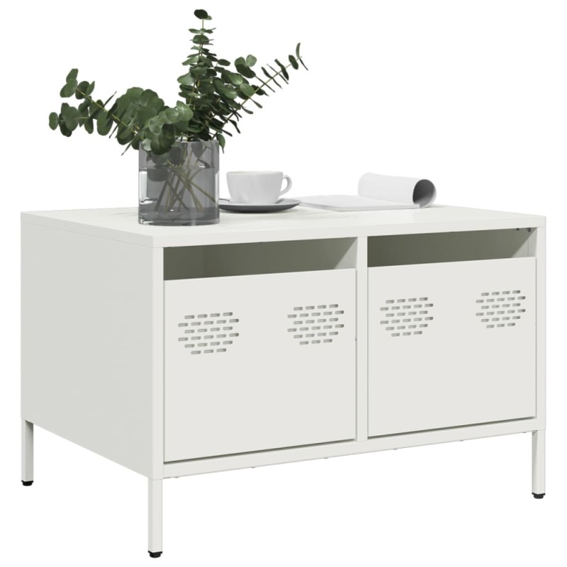vidaXL TV-Schrank Weiß 68x50x43,5 cm Kaltgewalzter Stahl vidaXL TV-Schrank Weiß 68x50x43,5 cm Kaltgewalzter Stahl