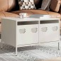 vidaXL TV-Schrank Weiß 68x50x43,5 cm Kaltgewalzter Stahl vidaXL TV-Schrank Weiß 68x50x43,5 cm Kaltgewalzter Stahl