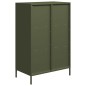 vidaXL Highboard Olivgrün 68x39x103,5 cm Stahl vidaXL Highboard Olivgrün 68x39x103,5 cm Stahl