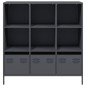 vidaXL Highboard Anthrazit 101,5x39x103,5 cm Stahl vidaXL Highboard Anthrazit 101,5x39x103,5 cm Stahl