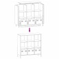 vidaXL Highboard Anthrazit 101,5x39x103,5 cm Stahl vidaXL Highboard Anthrazit 101,5x39x103,5 cm Stahl