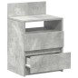 vidaXL Nachttische 2 Stk. mit 2 Schubladen Betongrau 40x33x60 cm