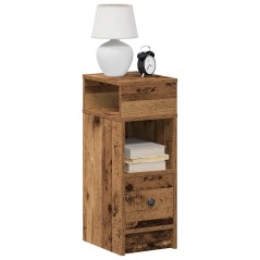 vidaXL Nachttisch mit Schublade Altholz-Optik 25x31x66 cm