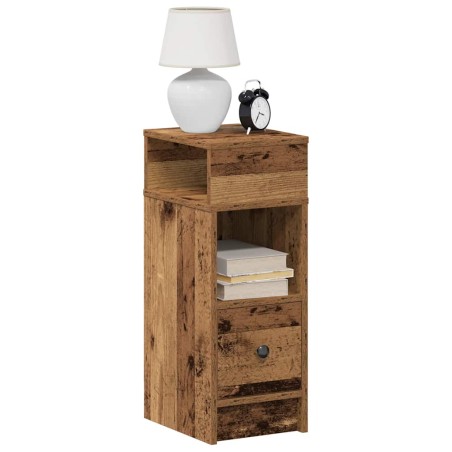 vidaXL Nachttisch mit Schublade Altholz-Optik 25x31x66 cm