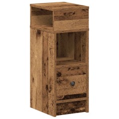 vidaXL Nachttisch mit Schublade Altholz-Optik 25x31x66 cm