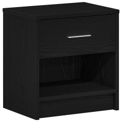 vidaXL Nachttisch mit Schublade Schwarz 39x28x41 cm