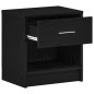 vidaXL Nachttisch mit Schublade Schwarz 39x28x41 cm