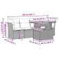 vidaXL 5-tlg. Garten-Sofagarnitur mit Kissen Beige Poly Rattan vidaXL 5-tlg. Garten-Sofagarnitur mit Kissen Beige Poly Rattan