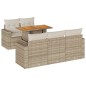 vidaXL 6-tlg. Garten-Sofagarnitur mit Kissen Beige Poly Rattan vidaXL 6-tlg. Garten-Sofagarnitur mit Kissen Beige Poly Rattan