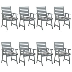 Garten-Essstühle mit Kissen 8 Stk. Massivholz Akazie