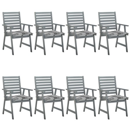 Garten-Essstühle mit Kissen 8 Stk. Massivholz Akazie