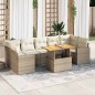 vidaXL 8-tlg. Garten-Sofagarnitur mit Kissen Beige Poly Rattan vidaXL 8-tlg. Garten-Sofagarnitur mit Kissen Beige Poly Rattan