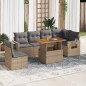vidaXL 7-tlg. Garten-Sofagarnitur mit Kissen Beige Poly Rattan vidaXL 7-tlg. Garten-Sofagarnitur mit Kissen Beige Poly Rattan