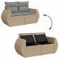 vidaXL 7-tlg. Garten-Sofagarnitur mit Kissen Beige Poly Rattan vidaXL 7-tlg. Garten-Sofagarnitur mit Kissen Beige Poly Rattan