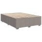 vidaXL Boxspringbett mit Matratze Taupe 160x200 cm Stoff vidaXL Boxspringbett mit Matratze Taupe 160x200 cm Stoff
