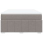 vidaXL Boxspringbett mit Matratze Taupe 160x200 cm Stoff vidaXL Boxspringbett mit Matratze Taupe 160x200 cm Stoff