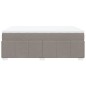 vidaXL Boxspringbett mit Matratze Taupe 160x200 cm Stoff vidaXL Boxspringbett mit Matratze Taupe 160x200 cm Stoff