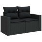 vidaXL 7-tlg. Garten-Sofagarnitur mit Kissen Schwarz Poly Rattan vidaXL 7-tlg. Garten-Sofagarnitur mit Kissen Schwarz Poly Rattan