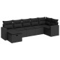 vidaXL 7-tlg. Garten-Sofagarnitur mit Kissen Schwarz Poly Rattan vidaXL 7-tlg. Garten-Sofagarnitur mit Kissen Schwarz Poly Rattan