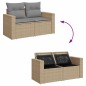 vidaXL 8-tlg. Garten-Sofagarnitur mit Kissen Beige Poly Rattan vidaXL 8-tlg. Garten-Sofagarnitur mit Kissen Beige Poly Rattan
