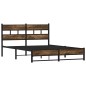 vidaXL Metallbett ohne Matratze Räuchereiche 140x190 cm vidaXL Metallbett ohne Matratze Räuchereiche 140x190 cm