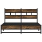 vidaXL Metallbett ohne Matratze Räuchereiche 140x190 cm vidaXL Metallbett ohne Matratze Räuchereiche 140x190 cm