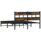 vidaXL Metallbett ohne Matratze Räuchereiche 140x190 cm vidaXL Metallbett ohne Matratze Räuchereiche 140x190 cm