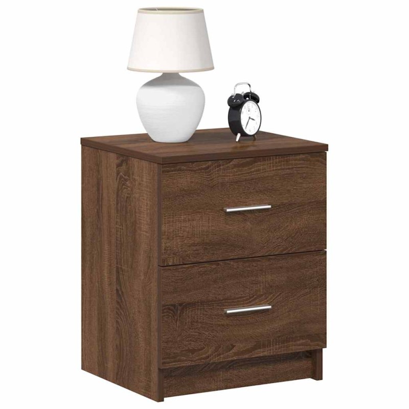 vidaXL Nachttische 2 Stk. mit 2 Schubladen Eichen-Optik 40x36x50 cm