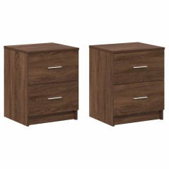 vidaXL Nachttische 2 Stk. mit 2 Schubladen Eichen-Optik 40x36x50 cm