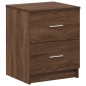 vidaXL Nachttische 2 Stk. mit 2 Schubladen Eichen-Optik 40x36x50 cm