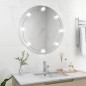 Wandspiegel ohne Rahmen mit LED-Beleuchtung Rund Glas Wandspiegel ohne Rahmen mit LED-Beleuchtung Rund Glas