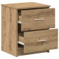 vidaXL Nachttisch mit 2 Schubladen Artisan-Eiche 40x36x50 cm