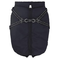 vidaXL Hundemantel Geschirr Wasserdicht Reflektierend Marineblau L48
