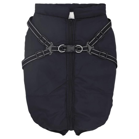 vidaXL Hundemantel Geschirr Wasserdicht Reflektierend Marineblau L48