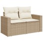 vidaXL 11-tlg. Garten-Sofagarnitur mit Kissen Beige Poly Rattan vidaXL 11-tlg. Garten-Sofagarnitur mit Kissen Beige Poly Rattan