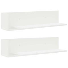vidaXL Wandregale 2 Stk. Weiß 75x16,5x16,5 cm Holzwerkstoff