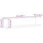 vidaXL Wandregale 2 Stk. Weiß 75x16,5x16,5 cm Holzwerkstoff vidaXL Wandregale 2 Stk. Weiß 75x16,5x16,5 cm Holzwerkstoff
