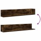 vidaXL Wandregale 2 Stk. Räuchereiche 100x16,5x16,5 cm Holzwerkstoff vidaXL Wandregale 2 Stk. Räuchereiche 100x16,5x16,5 cm Holzwerkstoff